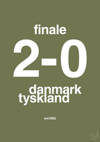 plakat: resultat for fodbold em finalen i 1992 - secret meadow-Fodbold-A1two3