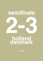 plakat: resultat for fodbold em semifinale A i 1992 - back to nature-Fodbold-A1two3
