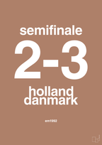 plakat: resultat for fodbold em semifinale A i 1992 - cider spice-Fodbold-A1two3