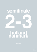 plakat: resultat for fodbold em semifinale A i 1992 - light drizzle-Fodbold-A1two3