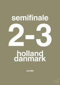 plakat: resultat for fodbold em semifinale A i 1992 - misty forrest-Fodbold-A1two3