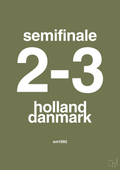 plakat: resultat for fodbold em semifinale A i 1992 - secret meadow-Fodbold-A1two3