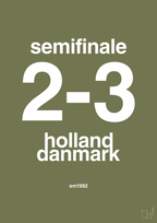 plakat: resultat for fodbold em semifinale A i 1992 - secret meadow-Fodbold-A1two3