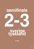 plakat: resultat for fodbold em semifinale B i 1992 - cider spice-Fodbold-A1two3