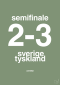 plakat: resultat for fodbold em semifinale B i 1992 - jade-Fodbold-A1two3