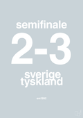 plakat: resultat for fodbold em semifinale B i 1992 - light drizzle-Fodbold-A1two3