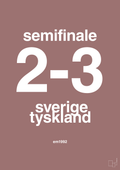 plakat: resultat for fodbold em semifinale B i 1992 - plum-Fodbold-A1two3