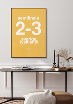 plakat: resultat for fodbold em semifinale B i 1992 - bubble shell-Fodbold-A1two3
