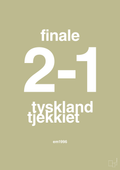 plakat: resultat for fodbold em finalen i 1996 - back to nature-Fodbold-A1two3