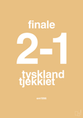plakat: resultat for fodbold em finalen i 1996 - charismatic-Fodbold-A1two3