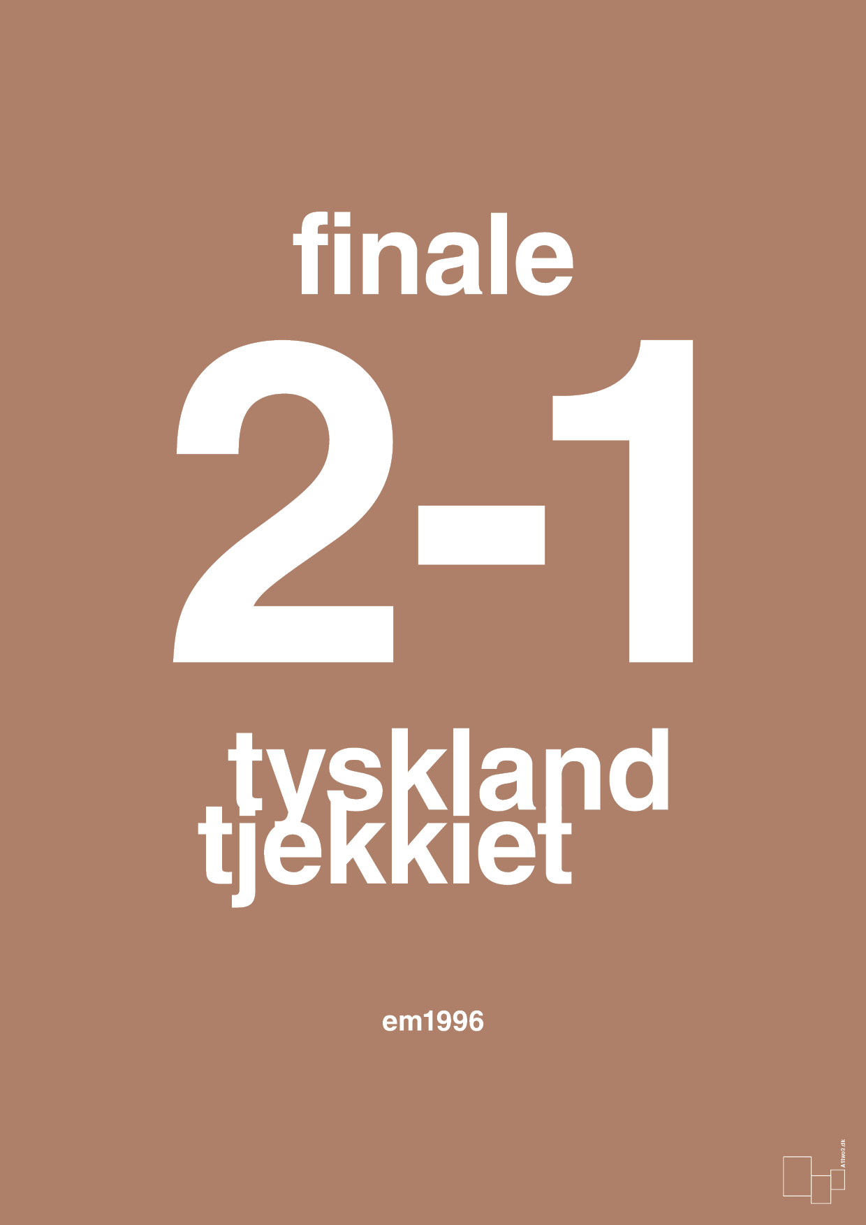 plakat: resultat for fodbold em finalen i 1996 - cider spice-Fodbold-A1two3