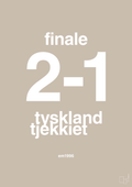 plakat: resultat for fodbold em finalen i 1996 - creamy mushroom-Fodbold-A1two3