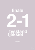 plakat: resultat for fodbold em finalen i 1996 - dusty lilac-Fodbold-A1two3