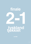 plakat: resultat for fodbold em finalen i 1996 - heavenly blue-Fodbold-A1two3