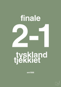 plakat: resultat for fodbold em finalen i 1996 - jade-Fodbold-A1two3