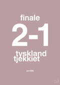 plakat: resultat for fodbold em finalen i 1996 - light rose-Fodbold-A1two3
