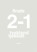 plakat: resultat for fodbold em finalen i 1996 - painters white-Fodbold-A1two3
