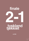 plakat: resultat for fodbold em finalen i 1996 - plum-Fodbold-A1two3