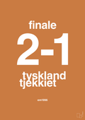 plakat: resultat for fodbold em finalen i 1996 - rumba orange-Fodbold-A1two3