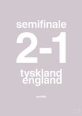 plakat: resultat for fodbold em semifinale A i 1996 - dusty lilac-Fodbold-A1two3