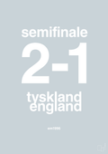 plakat: resultat for fodbold em semifinale A i 1996 - light drizzle-Fodbold-A1two3