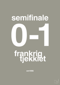 plakat: resultat for fodbold em semifinale B i 1996 - battleship gray-Fodbold-A1two3