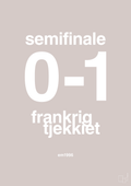 plakat: resultat for fodbold em semifinale B i 1996 - broken beige-Fodbold-A1two3