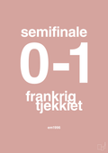 plakat: resultat for fodbold em semifinale B i 1996 - bubble shell-Fodbold-A1two3