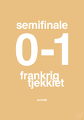 plakat: resultat for fodbold em semifinale B i 1996 - charismatic-Fodbold-A1two3