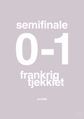 plakat: resultat for fodbold em semifinale B i 1996 - dusty lilac-Fodbold-A1two3
