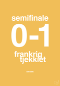 plakat: resultat for fodbold em semifinale B i 1996 - honeycomb-Fodbold-A1two3