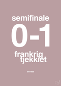 plakat: resultat for fodbold em semifinale B i 1996 - light rose-Fodbold-A1two3