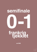 plakat: resultat for fodbold em semifinale B i 1996 - plum-Fodbold-A1two3