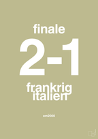 plakat: resultat for fodbold em finalen i 2000 - back to nature-Fodbold-A1two3