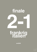 plakat: resultat for fodbold em finalen i 2000 - battleship gray-Fodbold-A1two3