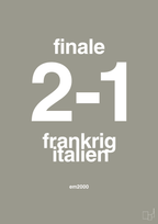 plakat: resultat for fodbold em finalen i 2000 - battleship gray-Fodbold-A1two3
