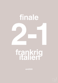 plakat: resultat for fodbold em finalen i 2000 - broken beige-Fodbold-A1two3