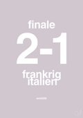 plakat: resultat for fodbold em finalen i 2000 - dusty lilac-Fodbold-A1two3