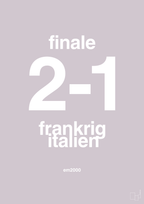 plakat: resultat for fodbold em finalen i 2000 - dusty lilac-Fodbold-A1two3