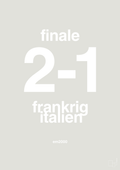 plakat: resultat for fodbold em finalen i 2000 - painters white-Fodbold-A1two3