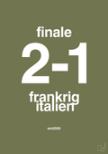 plakat: resultat for fodbold em finalen i 2000 - secret meadow-Fodbold-A1two3