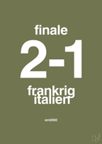 plakat: resultat for fodbold em finalen i 2000 - secret meadow-Fodbold-A1two3