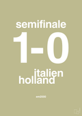plakat: resultat for fodbold em semifinale A i 2000 - back to nature-Fodbold-A1two3