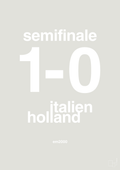 plakat: resultat for fodbold em semifinale A i 2000 - painters white-Fodbold-A1two3