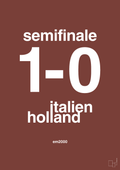 plakat: resultat for fodbold em semifinale A i 2000 - red pepper-Fodbold-A1two3