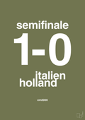 plakat: resultat for fodbold em semifinale A i 2000 - secret meadow-Fodbold-A1two3