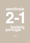 plakat: resultat for fodbold em semifinale B i 2000 - creamy mushroom-Fodbold-A1two3