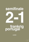 plakat: resultat for fodbold em semifinale B i 2000 - misty forrest-Fodbold-A1two3