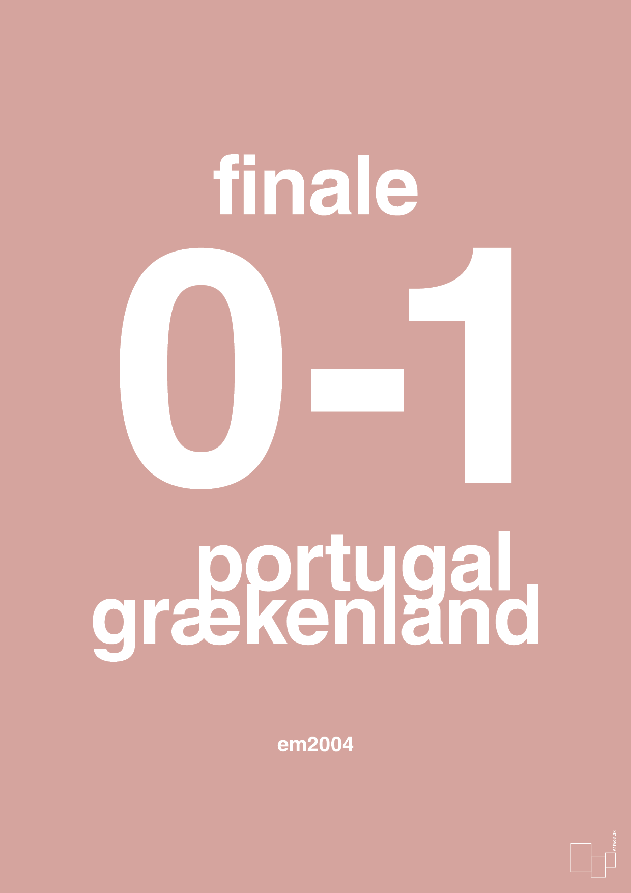 plakat: resultat for fodbold em finalen i 2004 - bubble shell-Fodbold-A1two3