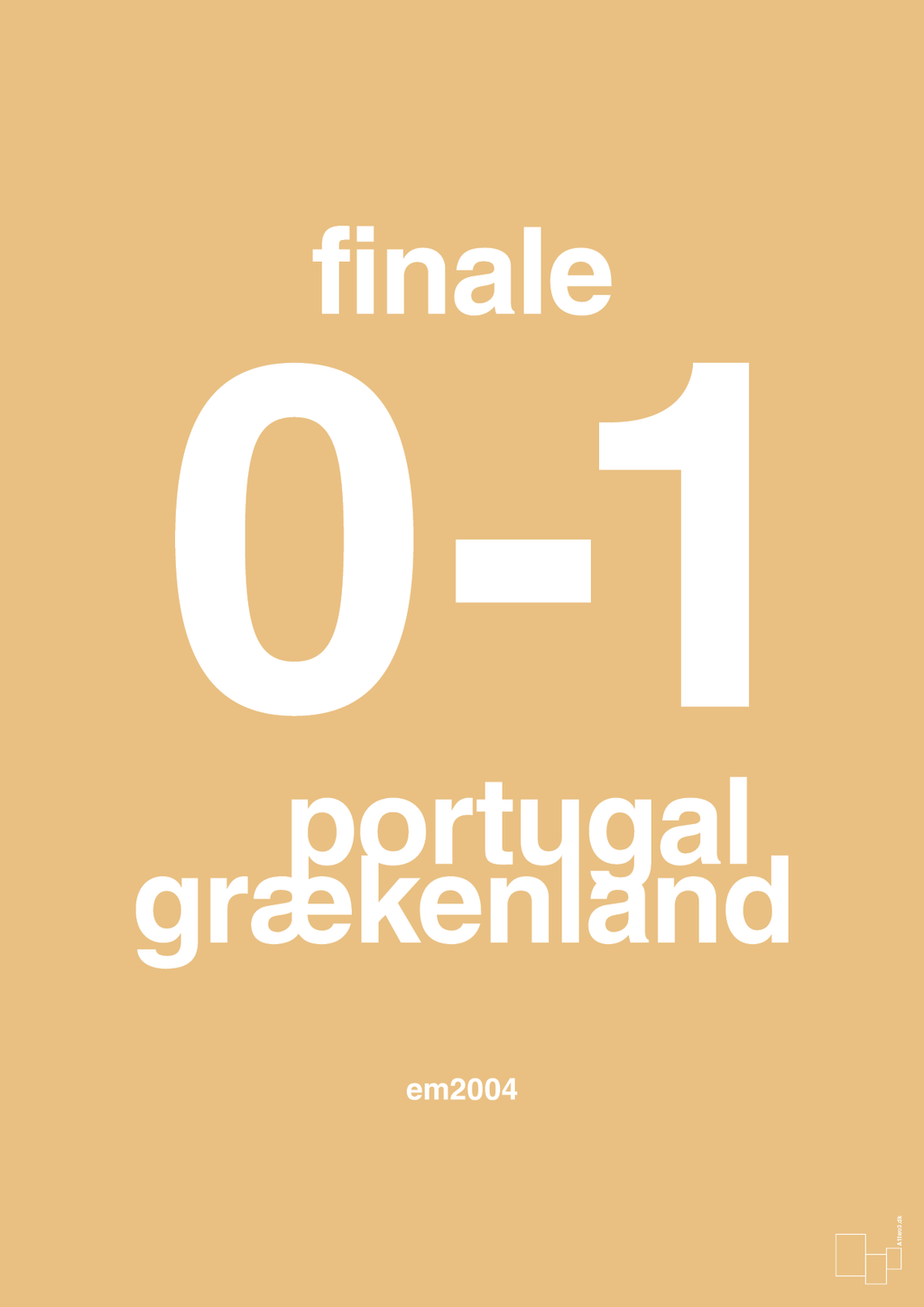 plakat: resultat for fodbold em finalen i 2004 - charismatic-Fodbold-A1two3
